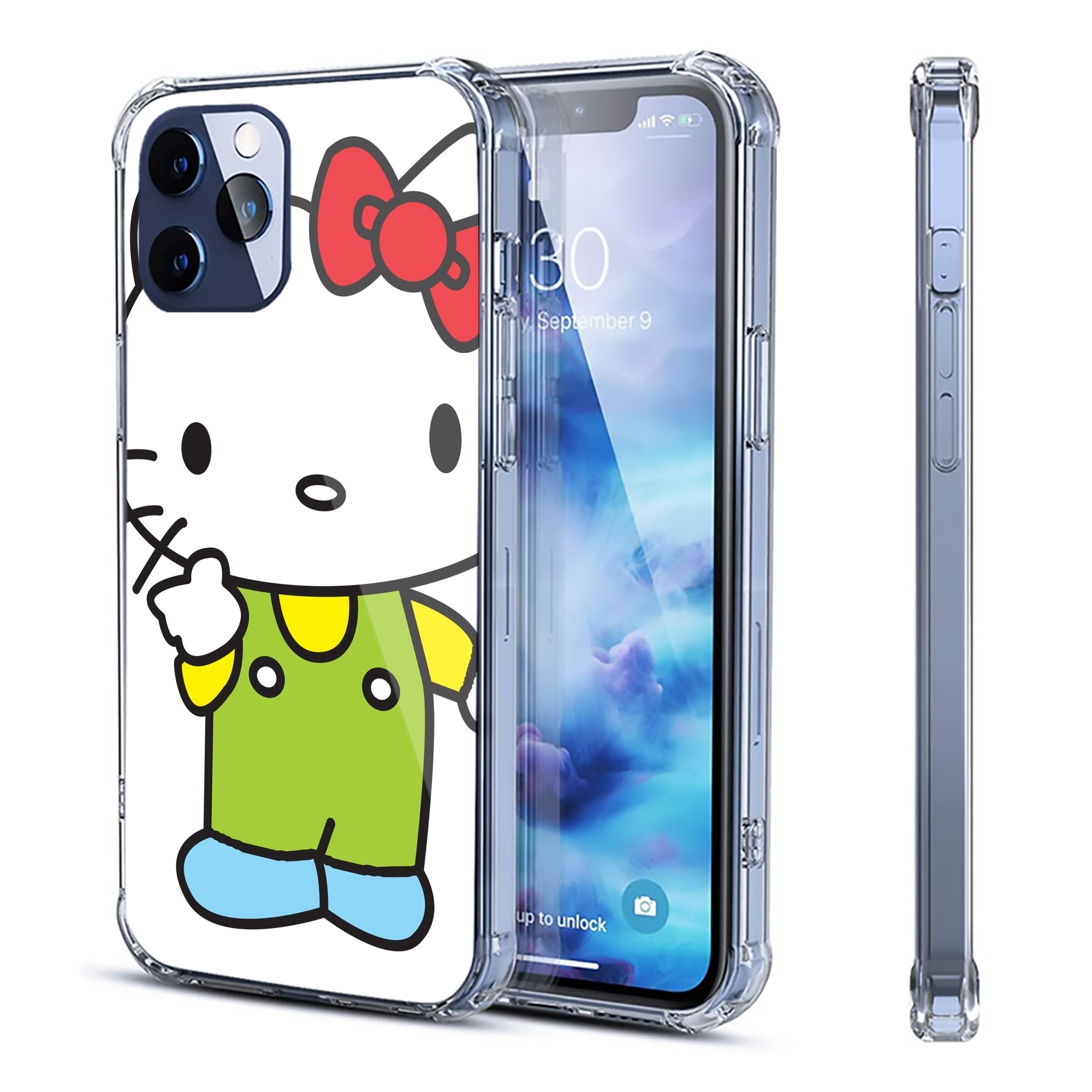 （画像用） Hello Kitty ハローキティ 【iPhone 12シリーズ対応】透明スマホケース（クリアソフトケース）